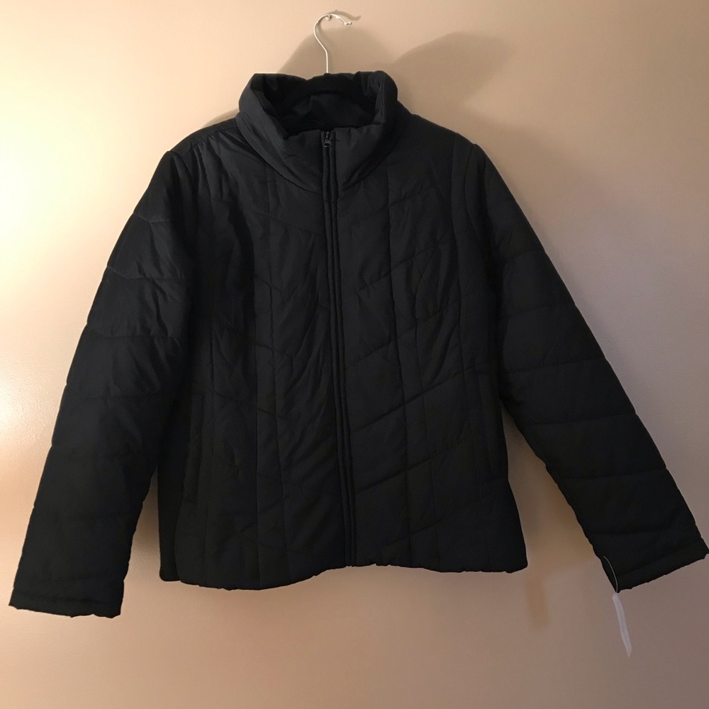 NWT NY&C Knit Inset Puffer Jacket